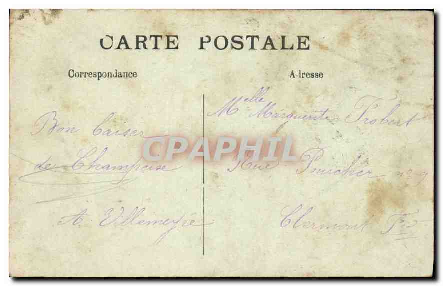 CPA Champeix Quartier du Pre — Rückseite