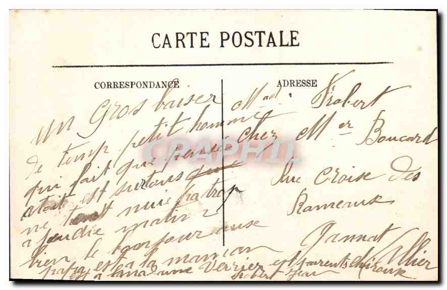 CPA Le calvaire d'orcines au pied du Puy de Dome — Rückseite
