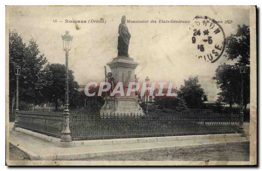 Romans (Drôme) — Monument des États-Généraux — éditeur CPAPHIL, n°10