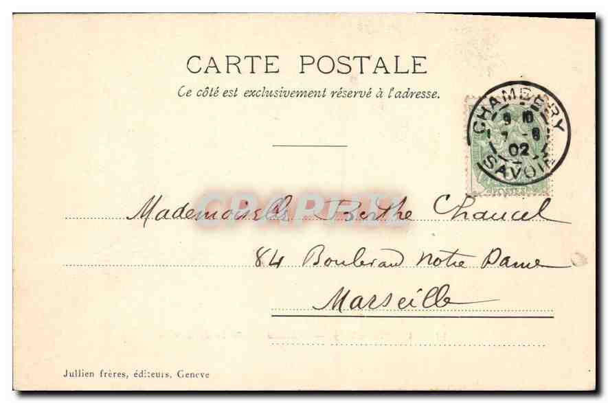 CPA Chambery Chateau des Ducs de Savoie — Rückseite