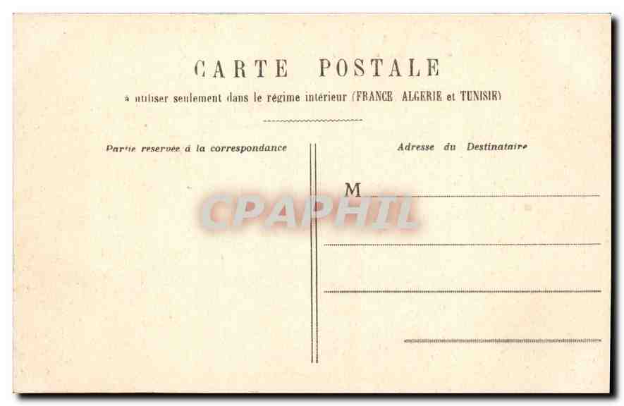 CPA Bordeaux Jardin de l'Hotel de Ville — Verso