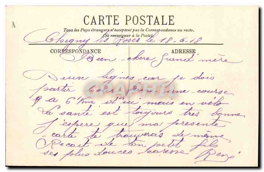 CPA Bordeaux Eglise Sainte Croix — Verso