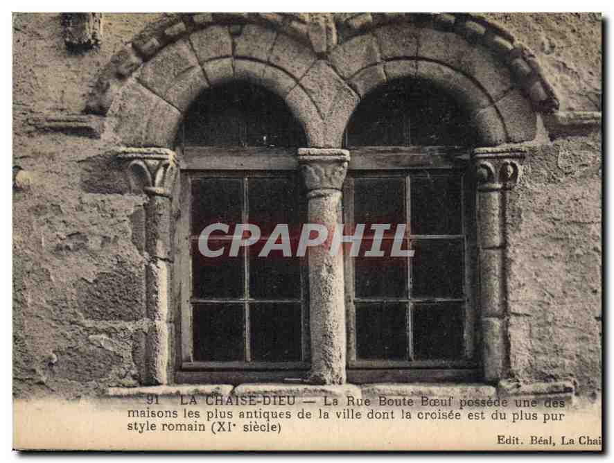 CPA La Chaise Dieu La Rue Boute Boeuf possede une des maisons les plus antiques de la ville dont la 