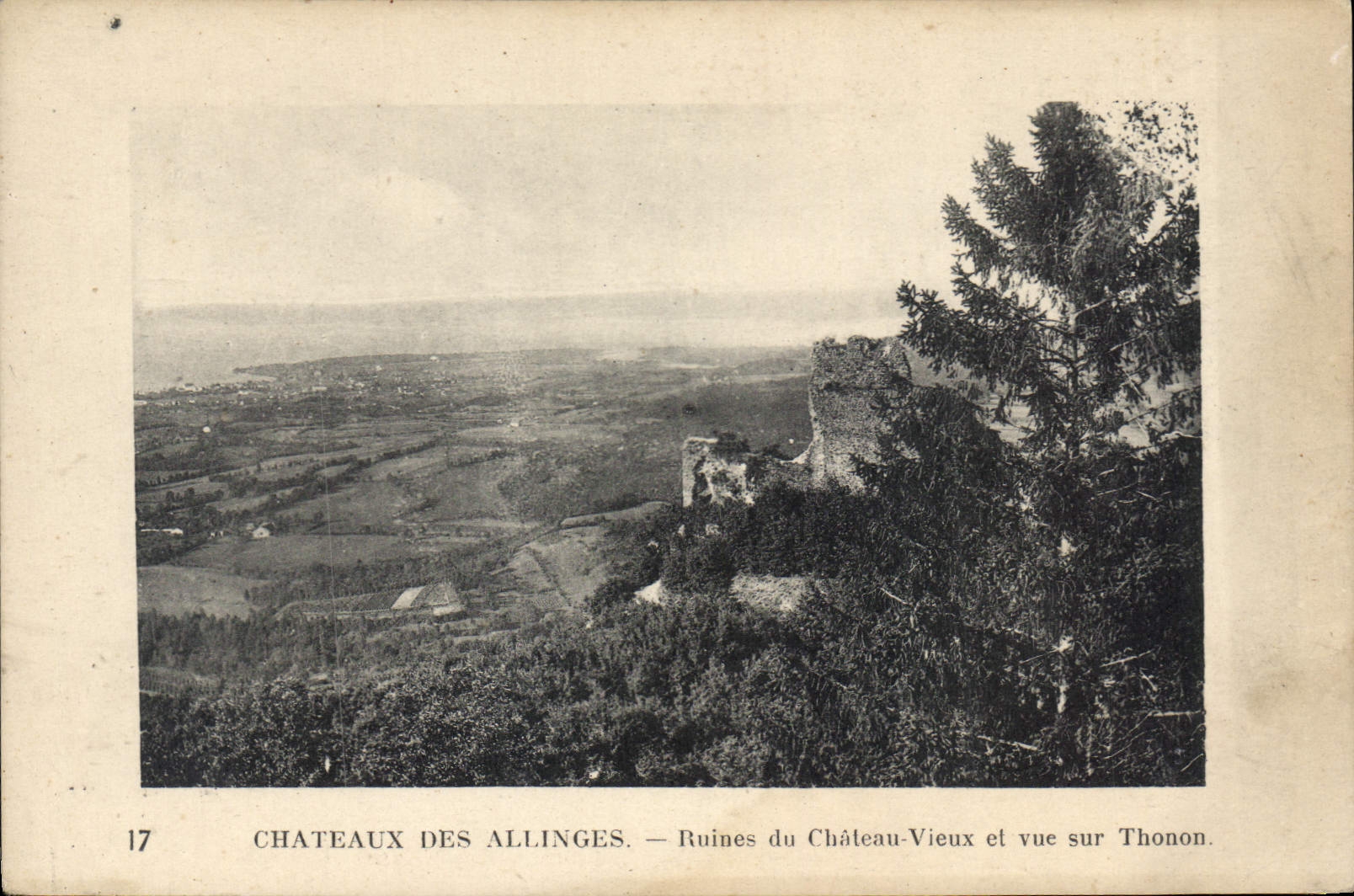 Châteaux des Allinges — Ruines du Château-Vieux et vue sur Thonon