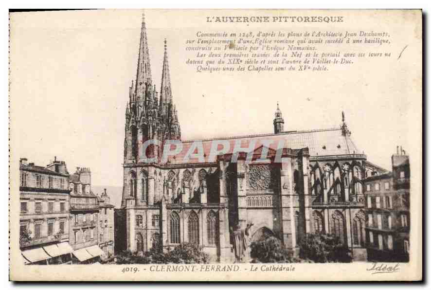 CPA Clermont Ferrand Le Cathedrale L'Auvergne Pittoresque