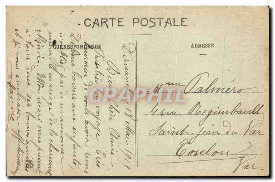 CPA Toulouse Facasde est du Capitole — Rückseite