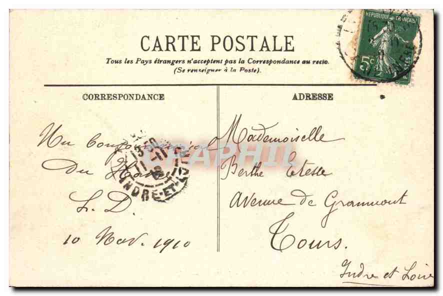 CPA Le Havre Le Jardin Public et la Rue de Paris — Rückseite