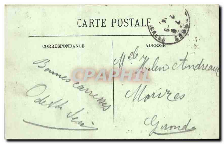 CPA Lourdes Le Chateau Fort — Verso
