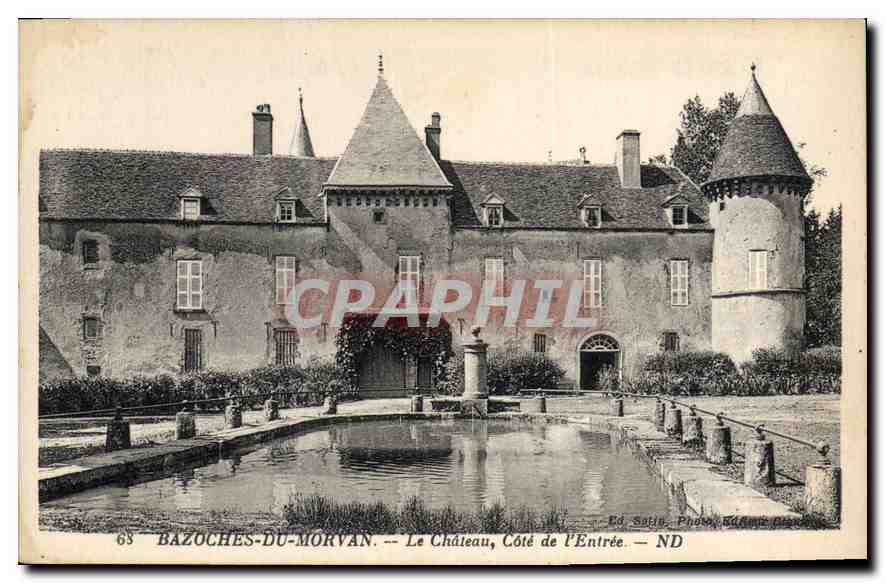 CPA Morvan Bazouches du Morvan Le Chateau Cote de l'Entree