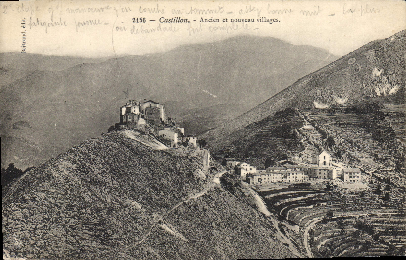 CPA Castillon Ancien et nouveau village