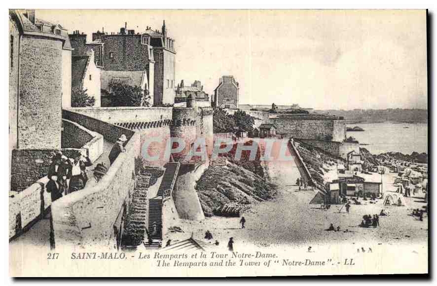 SAINTE-MALO - Les Remparts et la Tour Notre-Dame - LL