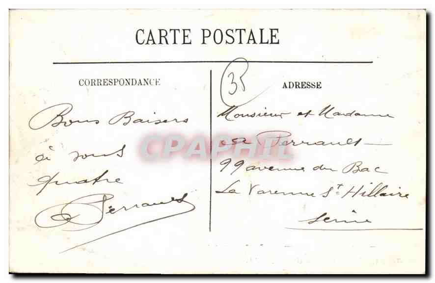 Saint-Malo — Vue Générale — éditeur inconnu, n°3 — Verso