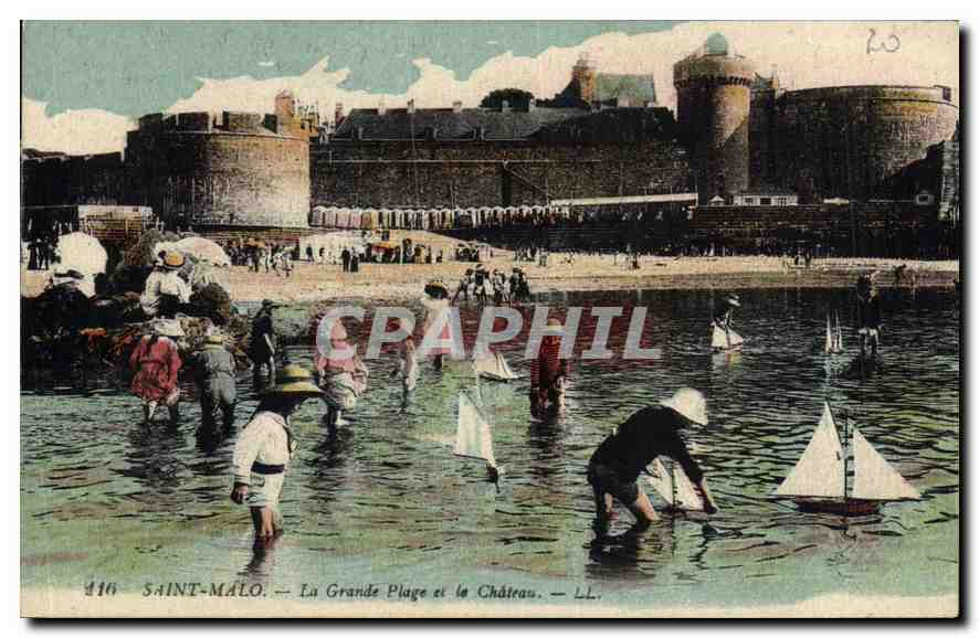 Saint-Malo — La Grande Plage und das Schloss — LL. — n°416