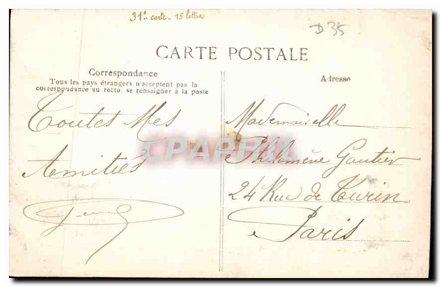 CPA Saint Malo Le Chateau de la Duchesse Anne et la Plage — Rückseite