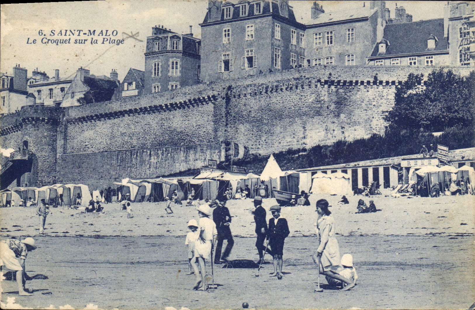 CPA Saint Malo Le Croquet sur la Plage