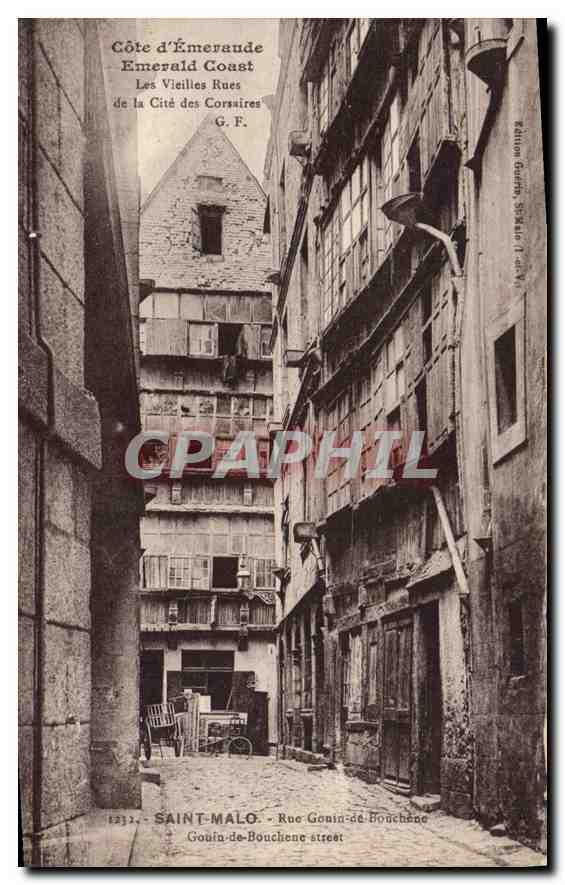 Saint-Malo - Rue Gonia-de-Bouchène — Les Vieilles Rues de la Cité des Corsaires — G.F. Édition Guerra, Sidiar