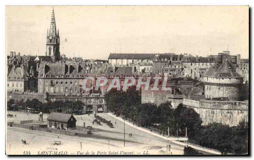 Saint-Malo — Vue de la Porte Saint-Vincent — LL. n°134