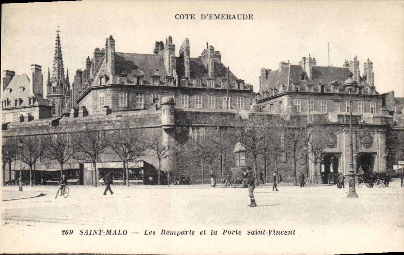 Saint-Malo — Les Remparts et la Porte Saint-Vincent — Arnaud et Nozals, Imp.-Édit., Nantes
