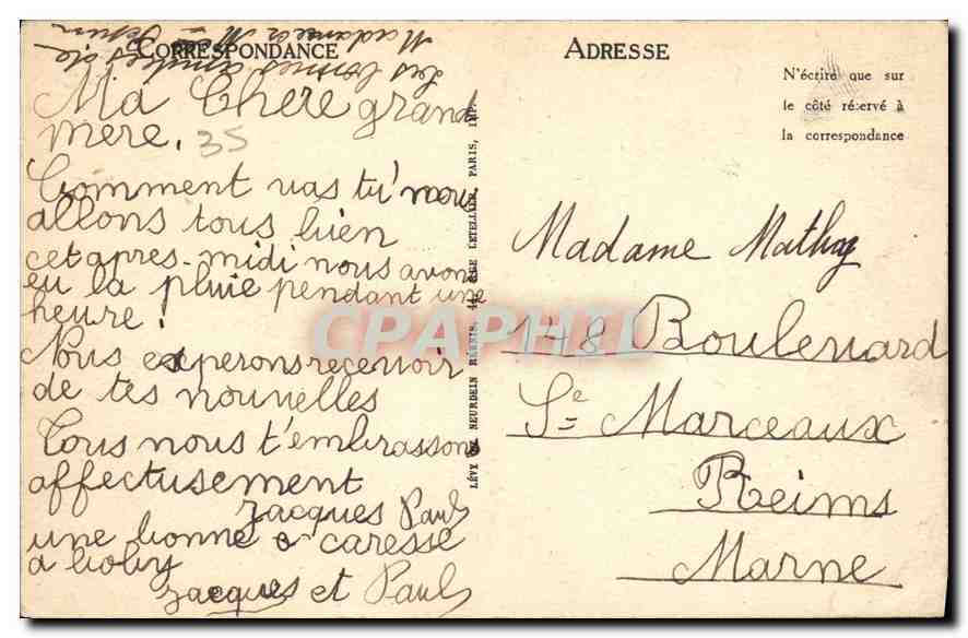 Saint-Malo — Die Mauern und der Strand Bon Secours — LL n°291 — Rückseite