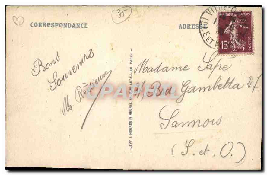 Saint-Malo — La Plage de Bon-Secours — LL — Verso