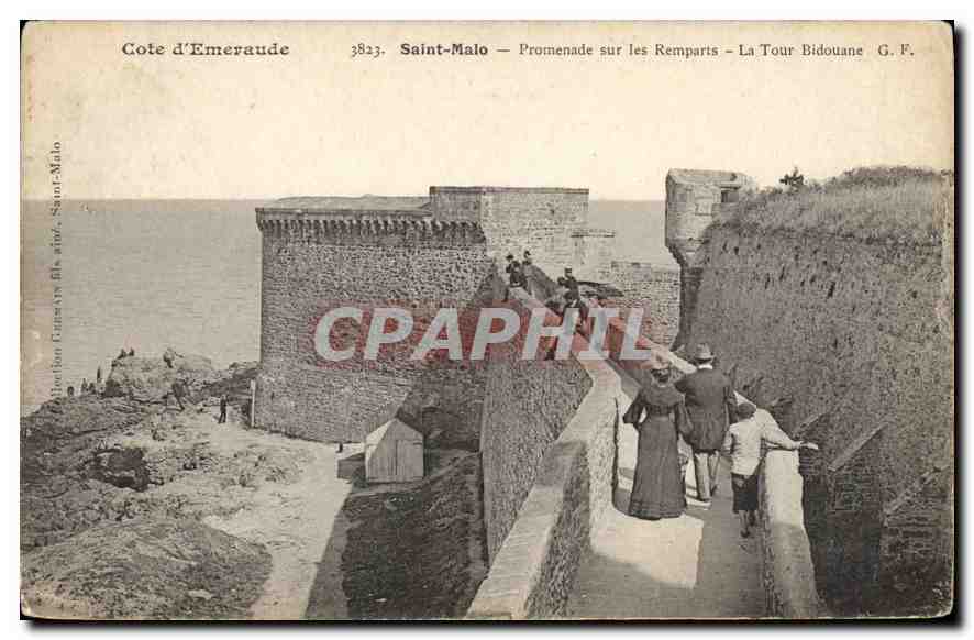 Saint-Malo — Promenade sur les Remparts — La Tour Bidouane — G.F.