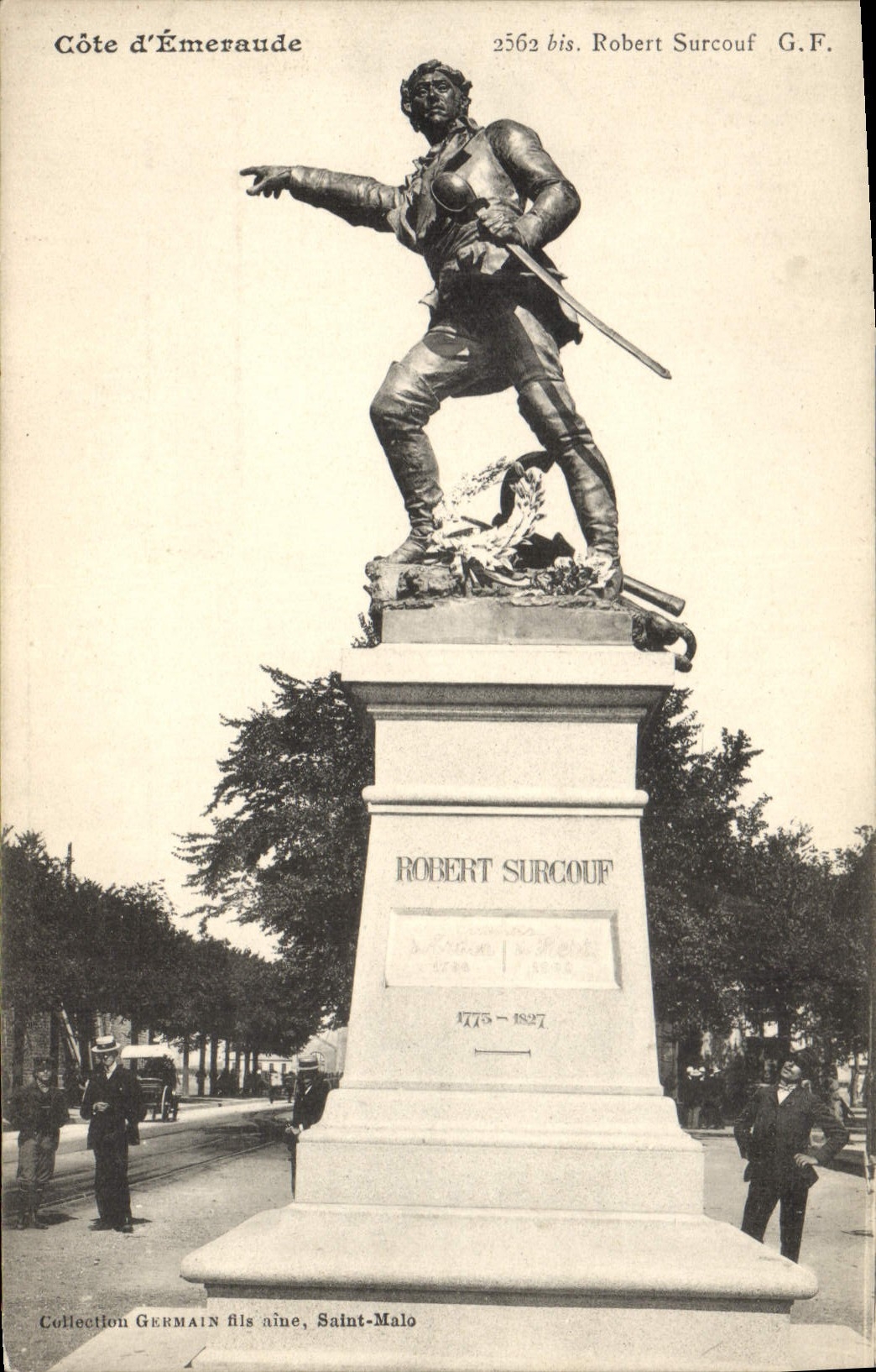 Statue de Robert Surcouf — Côte d'Émeraude — G.F. 2562 bis