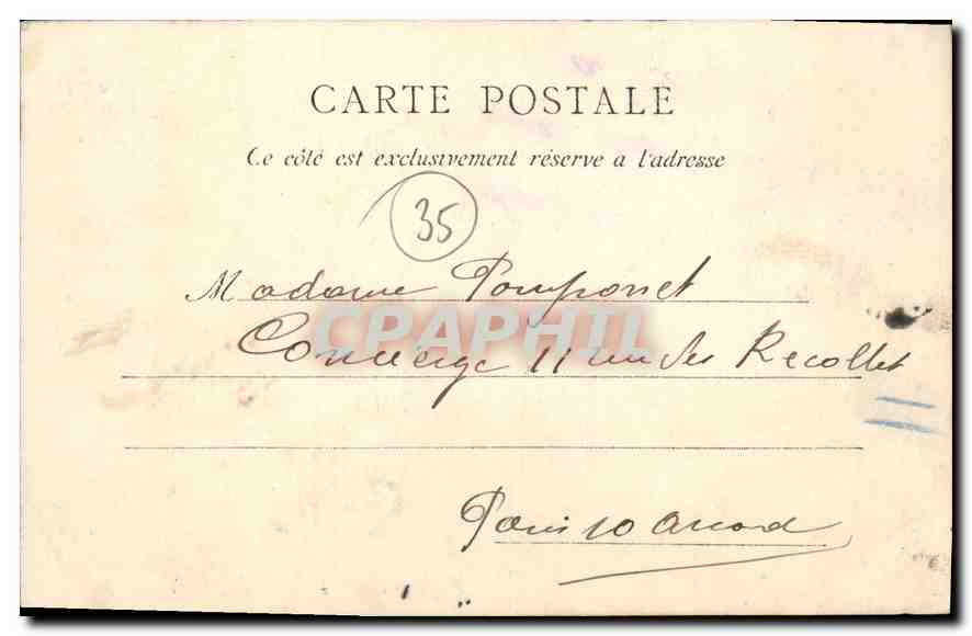 Saint-Malo — Vue de la rue G.F. avec la flèche de l'église — éditeur G.F. n°2098 — Reverso