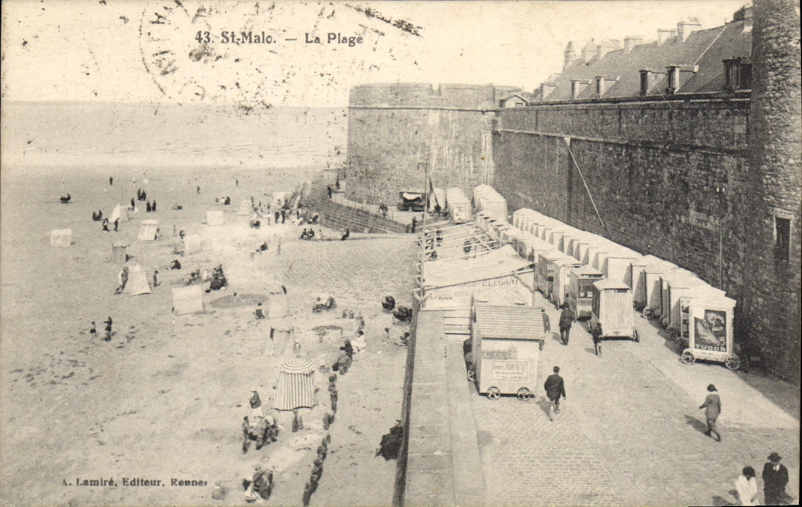 St-Malo — La Plage — A. Lamiré, Editeur, Rennes - Anverso