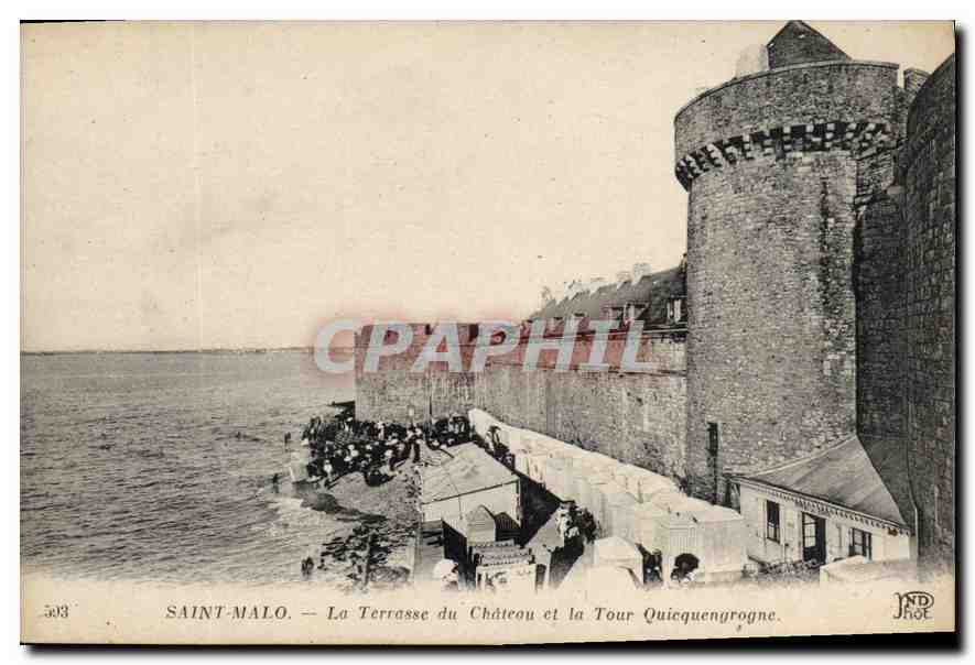 Saint-Malo — La Terrasse du Château et la Tour Quicquengrogne — JND Phot.