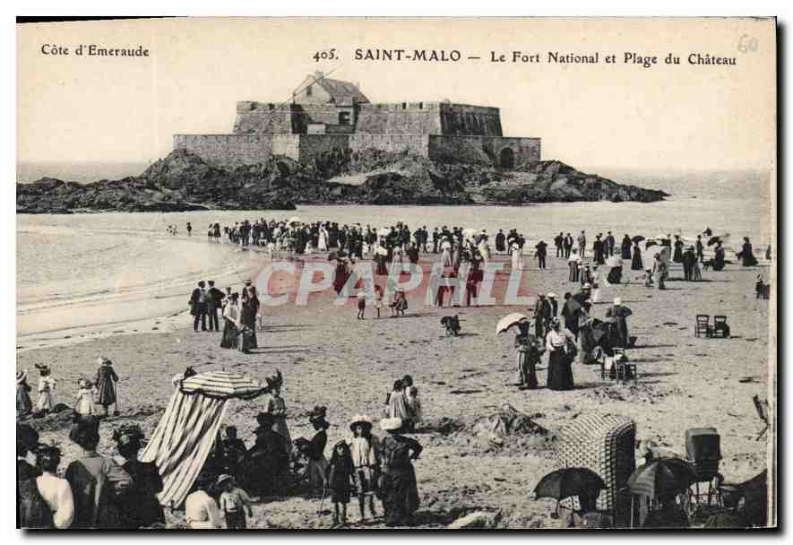 Saint-Malo — Le Fort National et Plage du Château — Côte d’Émeraude, n°405