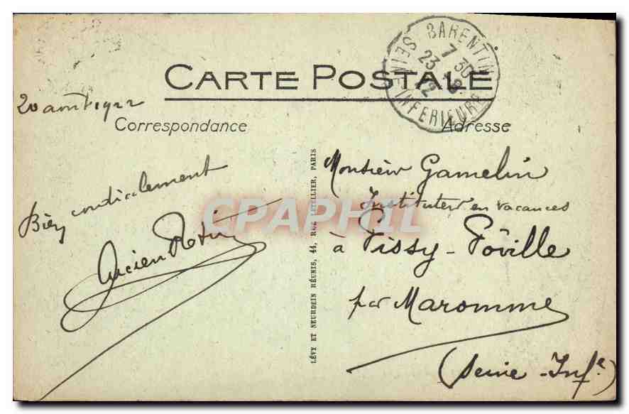 CPA Saint Malo Le Grand Bey — Verso