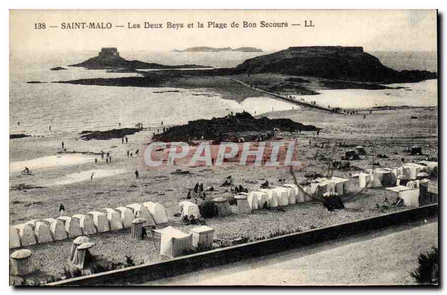 Saint-Malo — Les Deux Beys et la Plage de Bon Secours — LL