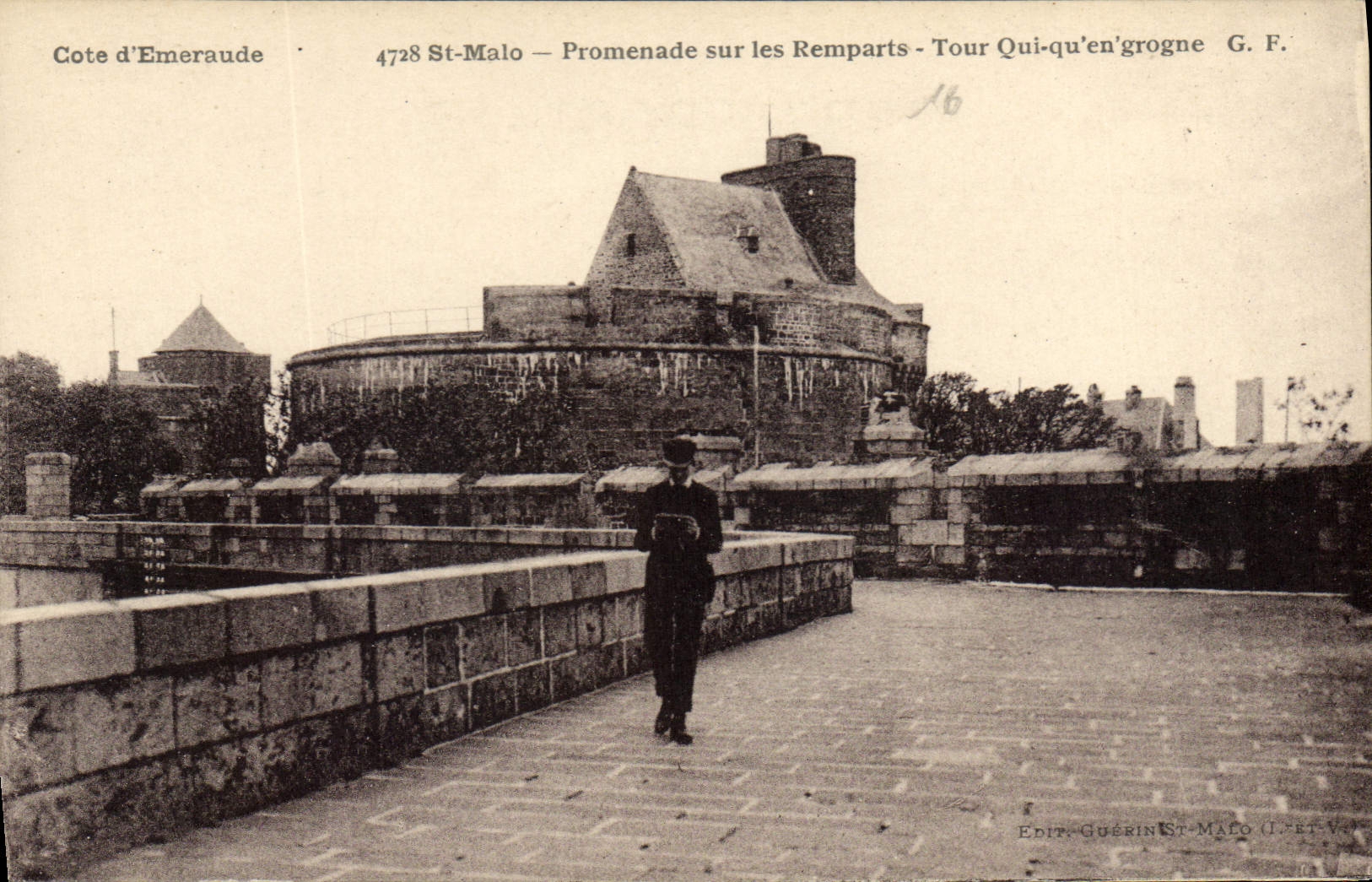 St-Malo — Promenade sur les Remparts - Tour Qui-qu'en-grogne — Édit. Guérin St-Malo
