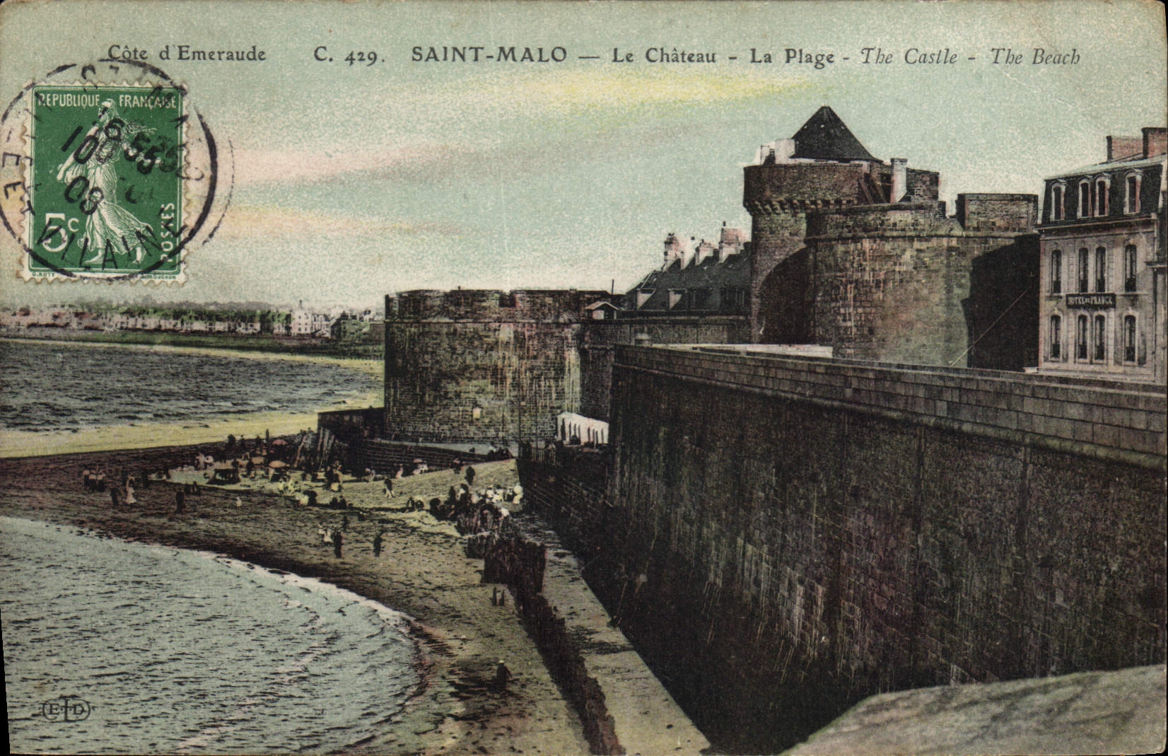 Saint-Malo — Le Château - La Plage — The Castle - The Beach — Côte d’Emeraude, C. 429