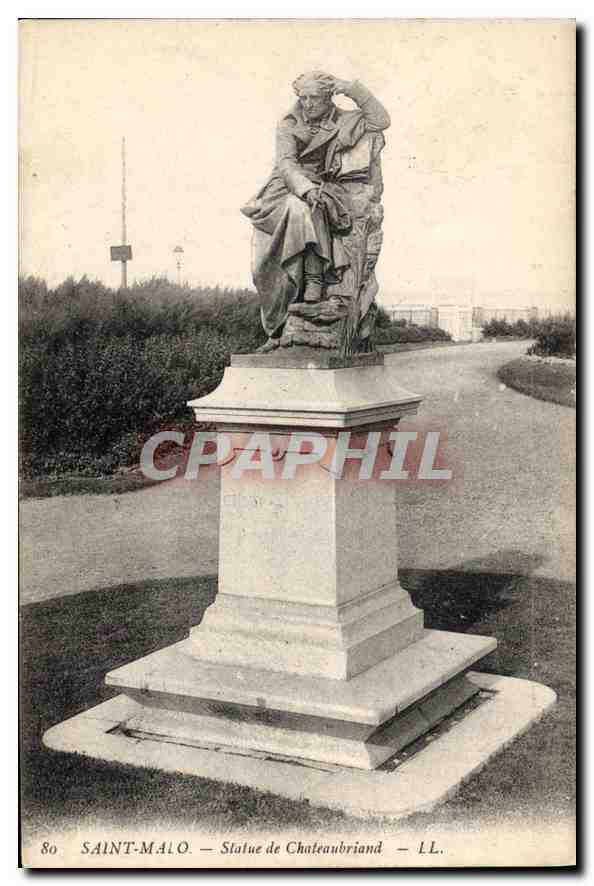 Saint-Malo — Statue de Chateaubriand — LL.