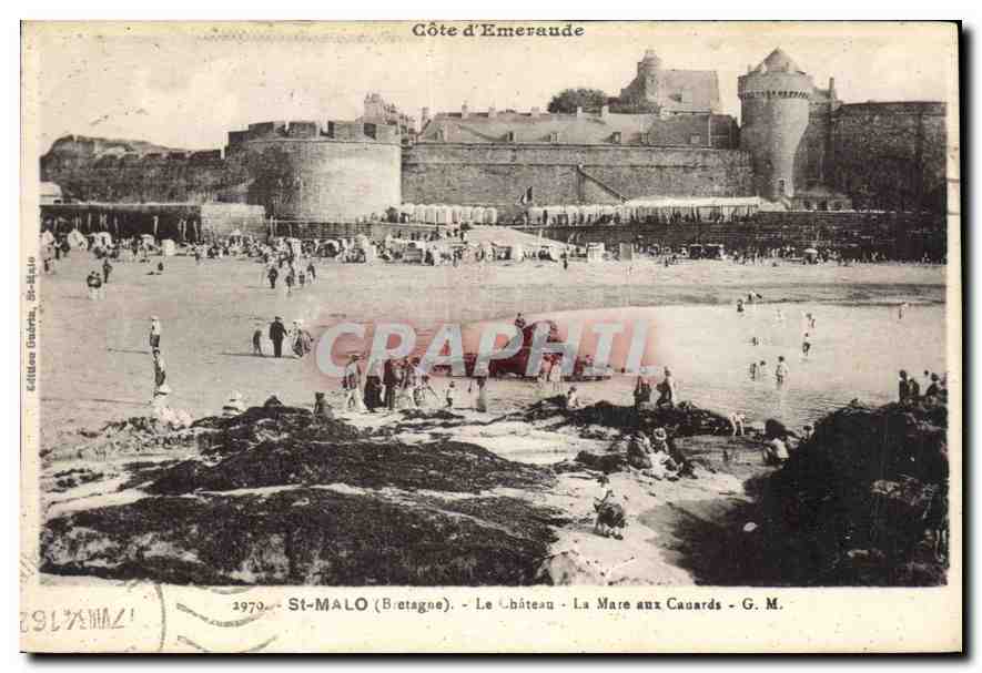 St-Malo (Bretagne) — Le Château - La Mare aux Caouards - G.M. - Côte d'Emeraude