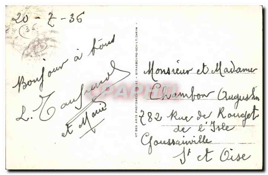St-Malo - La città e i bastioni — serie 3 — editore Cie des Arts Photorec. a Strasbourg-Schilt — Verso