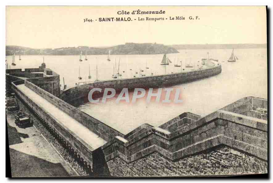 Saint-Malo - Les Remparts - Le Môle - G.F. - Côte d'Émeraude