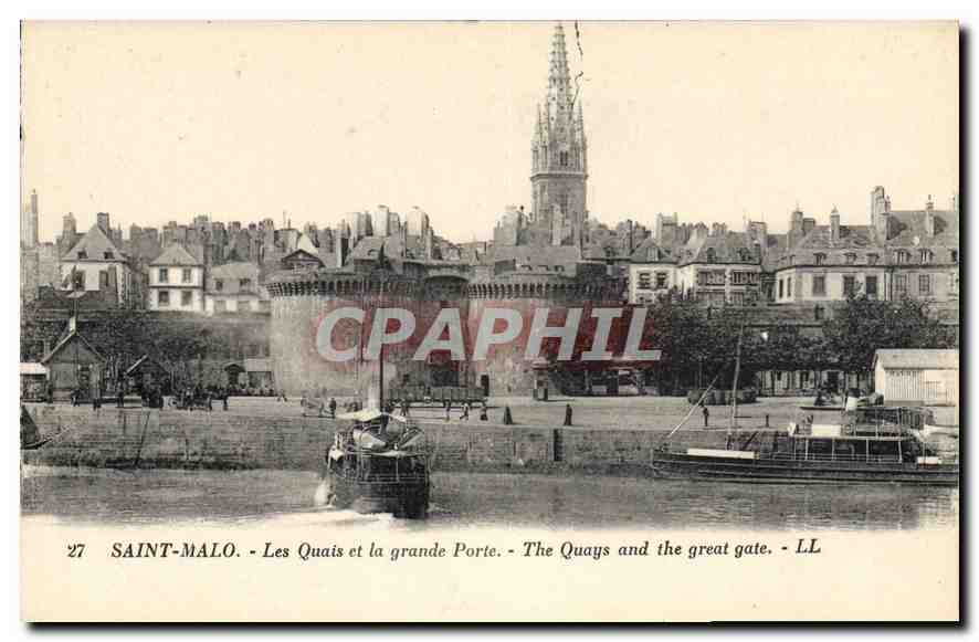 Saint-Malo - Les Quais et la grande Porte - LL