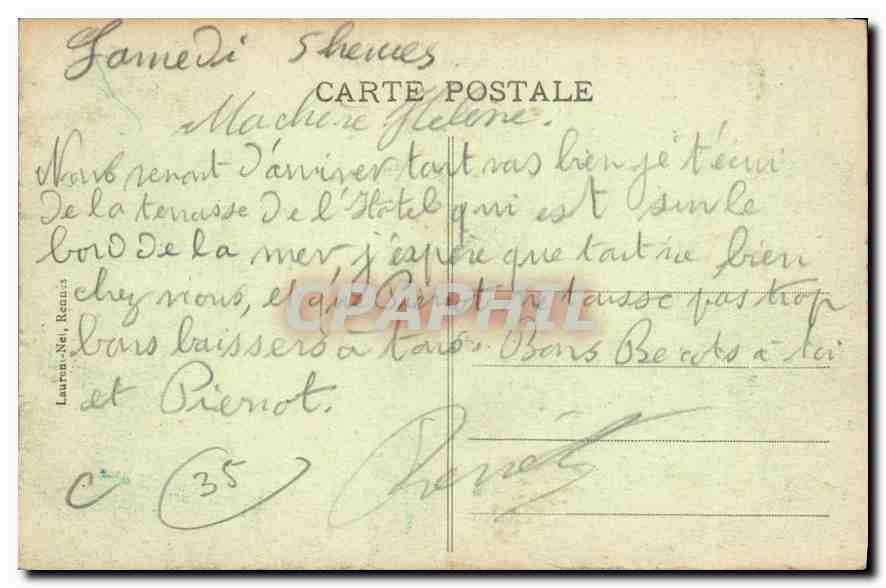 CPA Saint Malo Cote d'Emeraude La Rade — Verso