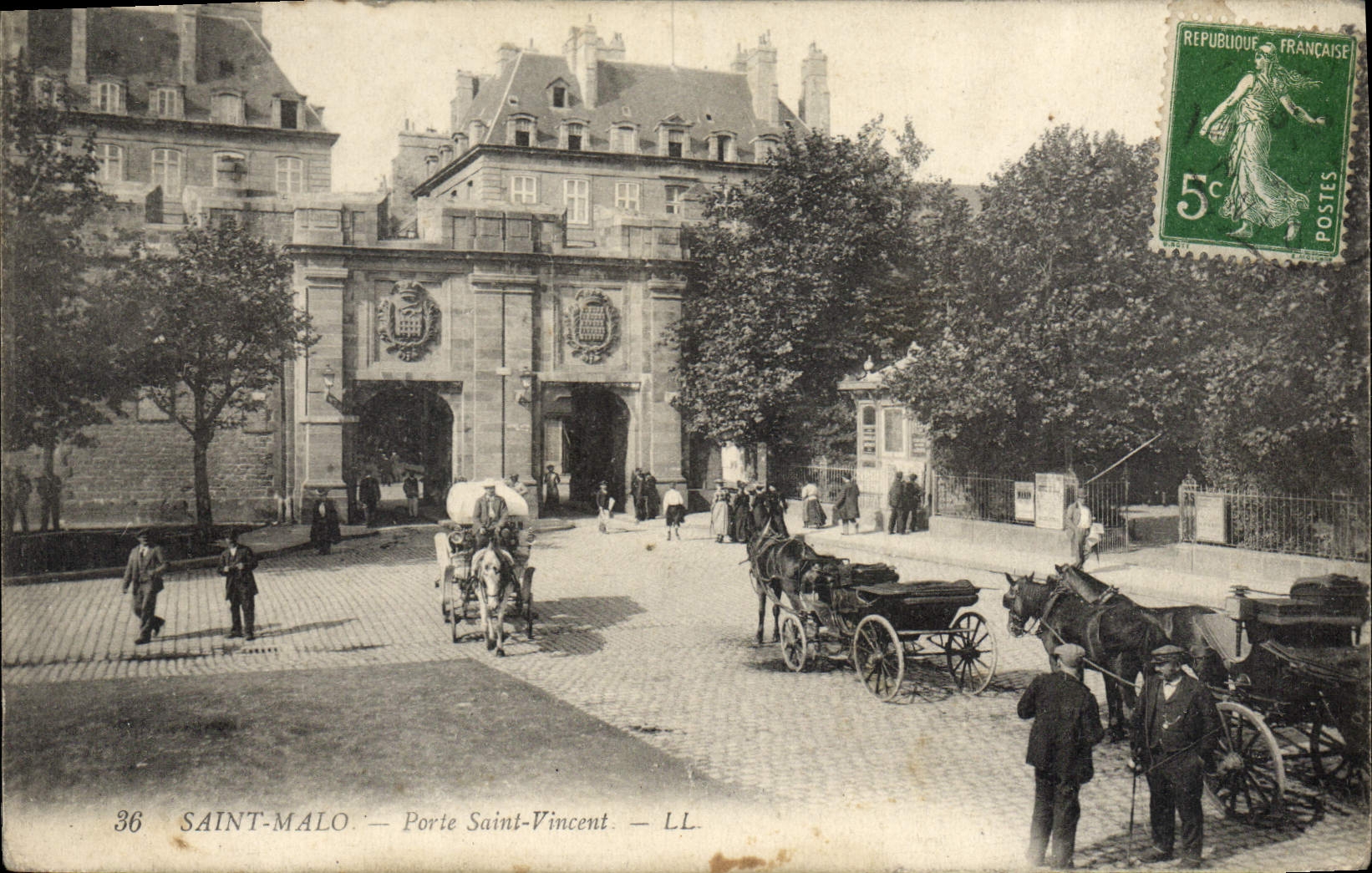 Saint-Malo — Puerta San Vincenzo — LL, n°36 - Anverso
