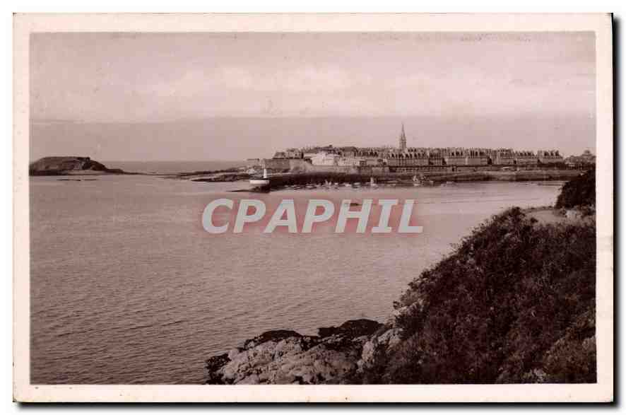 Saint-Malo — Vue générale prise de la Corniche d'Aleth — 'Real-Photo' C.A. P. Strasbourg