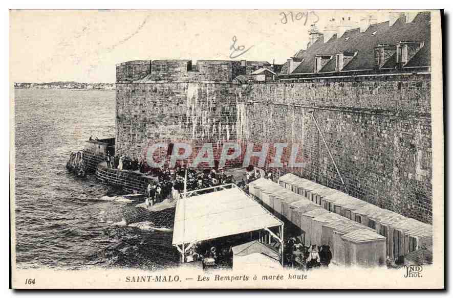 Saint-Malo — Les Remparts à marée haute — JND. HOC. n°164