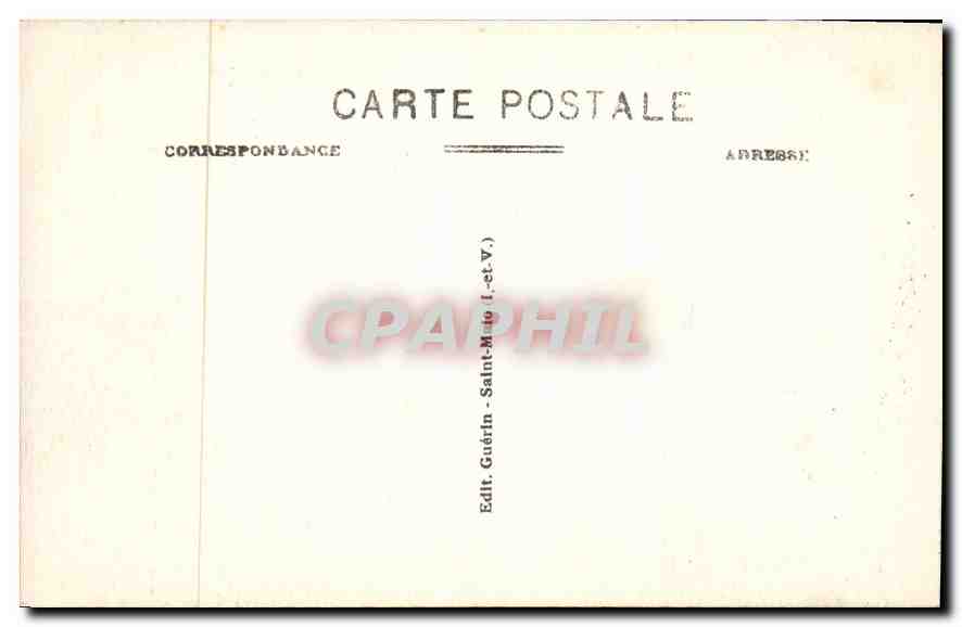 CPA St Malo Square de la Hollande et Plage de Bon Secours — Verso