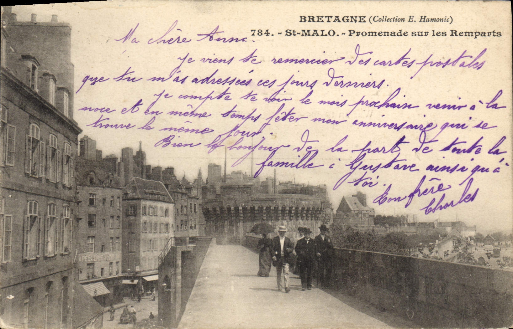 St-Malo - Promenade auf den Remparts — Sammlung E. Hamonic, n° 784
