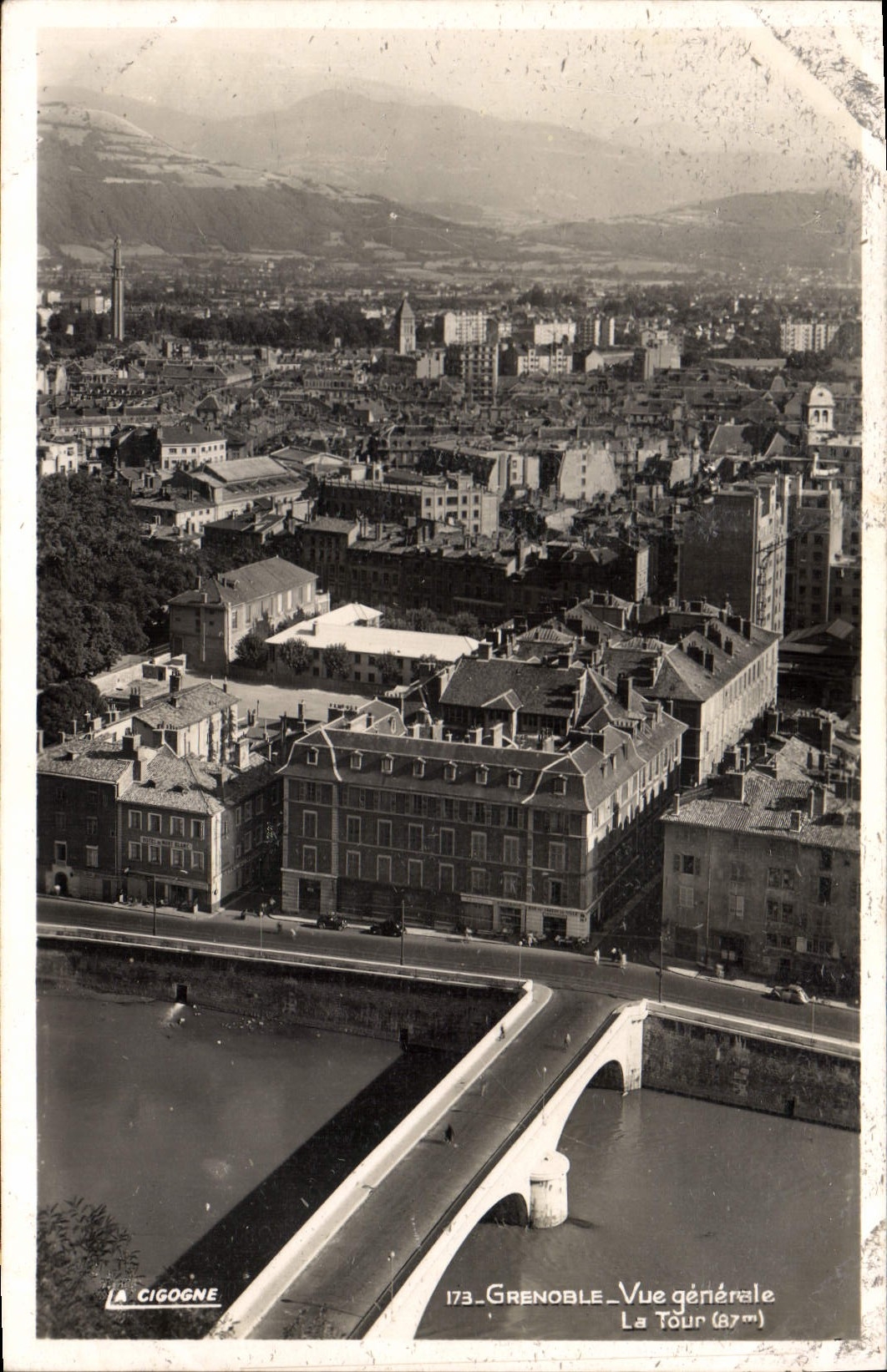 Grenoble — Vue générale — La Tour (47m) — Édition La Cigogne, n°173