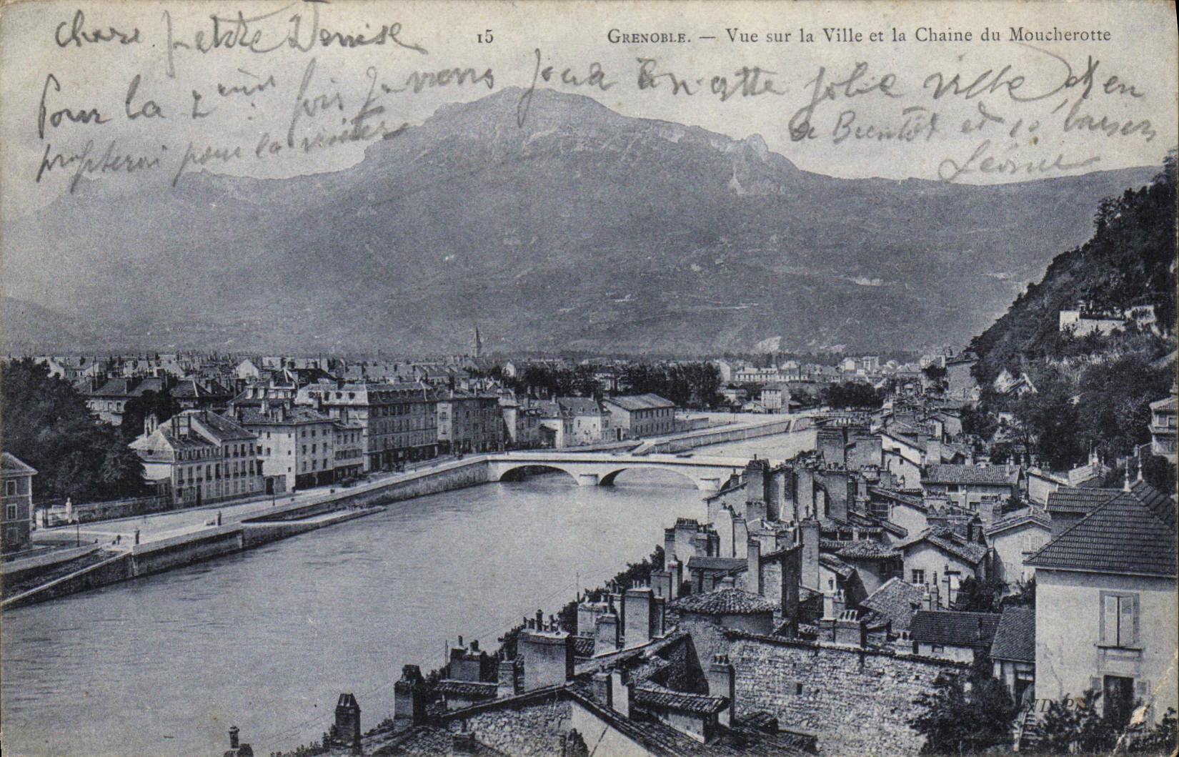 Grenoble — Vue sur la Ville et la Chaîne du Moucherotte — Éditeur inconnu, n° 15