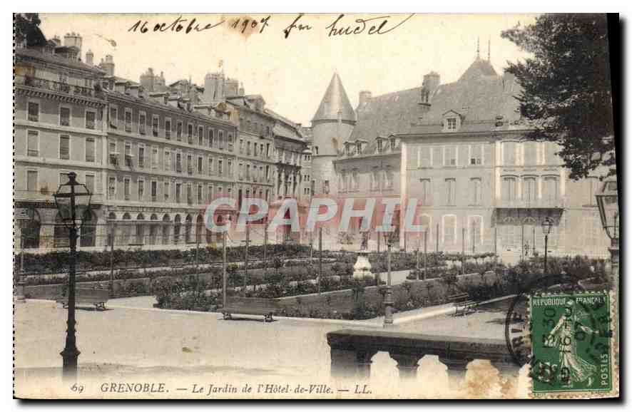 Grenoble — Le Jardin de l'Hôtel-de-Ville — LL. — n°69