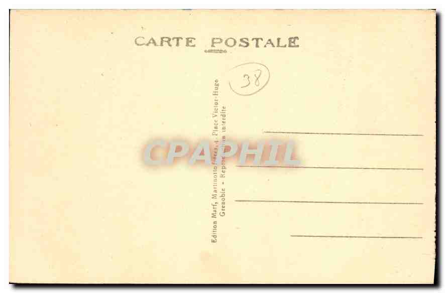 CPA Grenoble Le Teleferique de la Bastille Le Jardin de la Ville et la Gare du Quai de la Republique — Rückseite