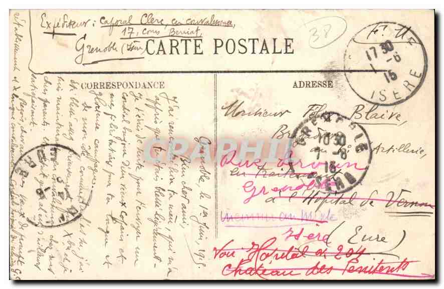 Grenoble — L'Isère et la Chaîne des Alpes — LL. — Rückseite